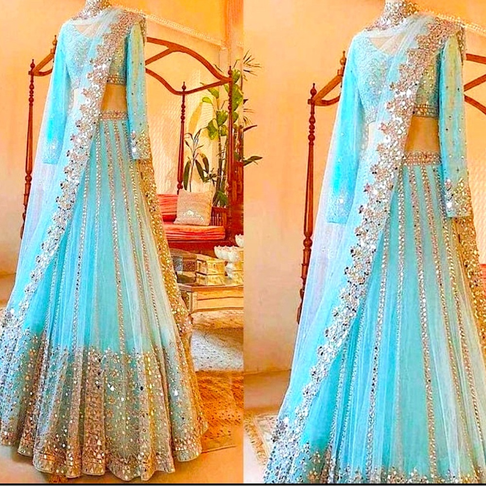 Lehenga size for small to medium fit. Excellent condition.